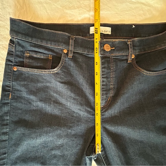LOFT Modern Skinny Jeans Size 12 Dark Wash Mid Rise - Picture 3 of 6